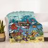 Tom & Jerry Schatztauchgang PosterDecke Flanell Überwurfdecke für Sofa, Bett, Reisen, Camping, Büro