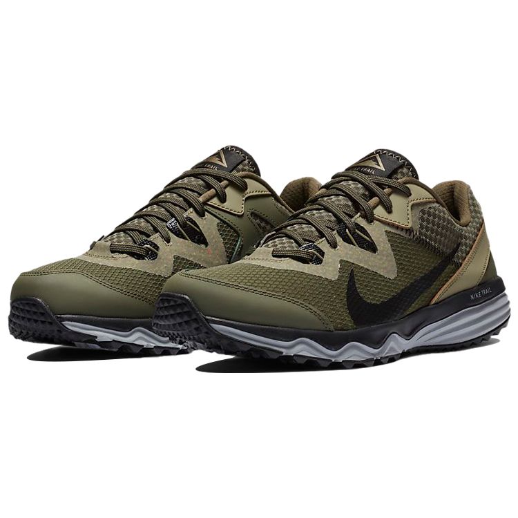 Nike Juniper Trail Modischer Stoff Stoßdämpfend Rutschfest Niedrig geschnittene Laufschuhe Herren Sneaker Schwarz Grün CW3808-200