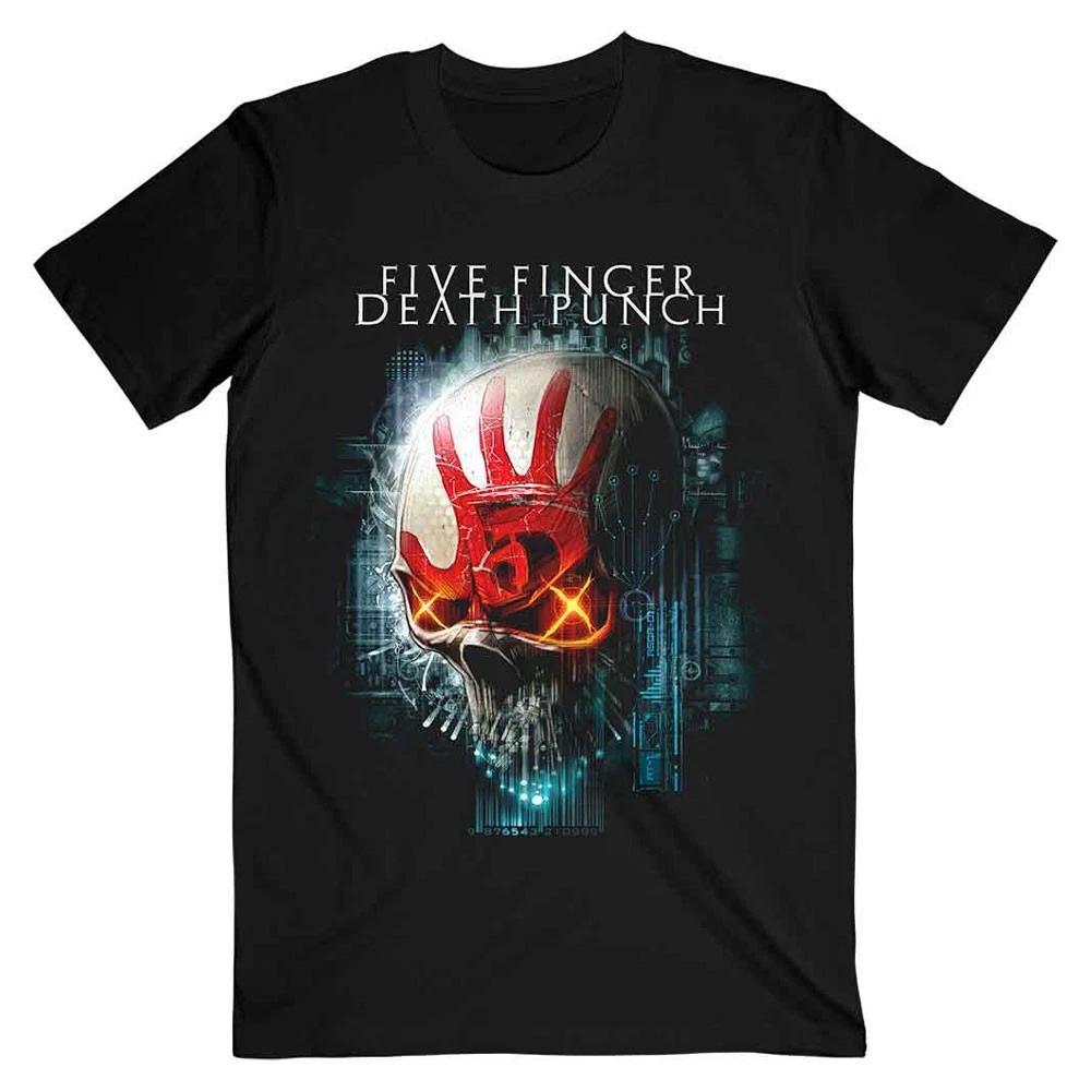 Five Finger Death Punch Interface Skull T Shirt XL