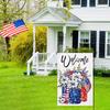 12 x 18 Inches Patriotic Floral Welcome Garden Flag - Double Sided Mason Jar Flowers and American Flag Printed Holiday Yard