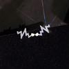Advanced Electrocardiogram Stud Earrings Trendy Temperament Women'S Micro-Inlaid Love Earrings Casual Party