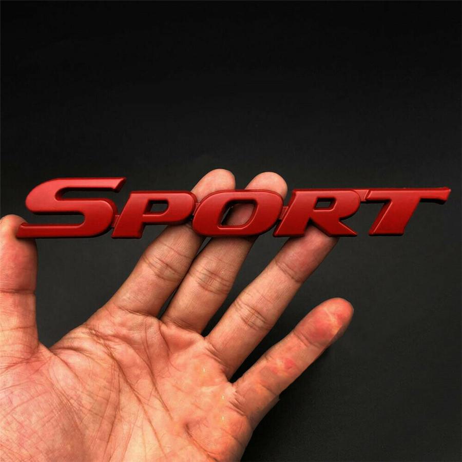1x Metal Red Sport Racing Car Trunk Tailgate Sticker Decal 165mmx23mm Universal