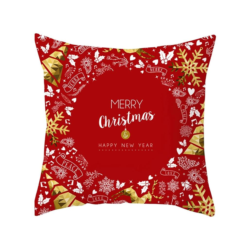 Christmas Themed Pillowcases Car Accessories Office Santa Claus Guest Sofa Home Pillowcases