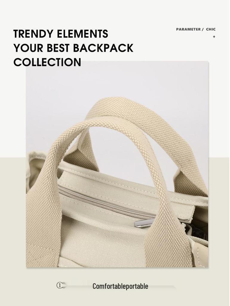 Japanese Korean Style High-End Canvas Tote Bag - 16 Oz Women's Handbag Lunch Bag