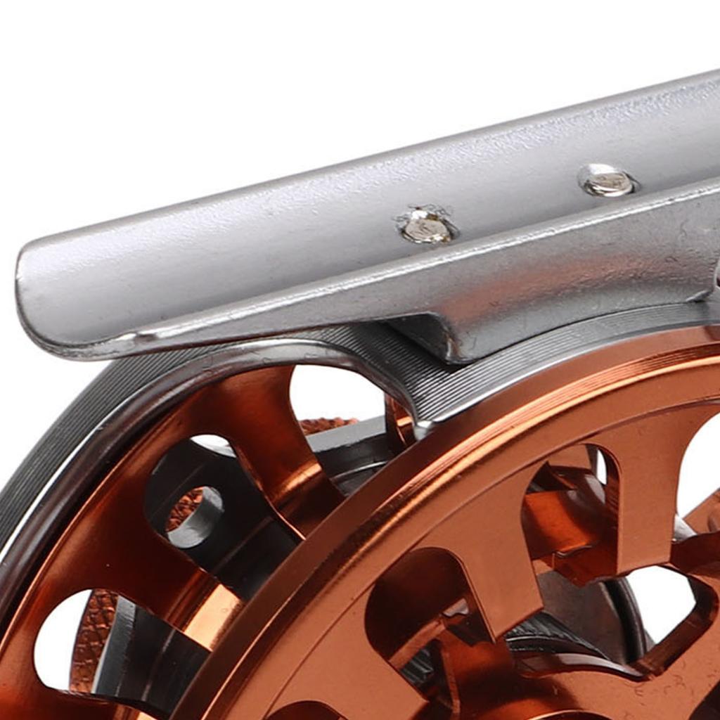 Fly Fishing Reel Efficient Braking 3 Bearings 2 Colors Adjustment CNC Processing 3/4 Fly Reel for Outdoor Fishing