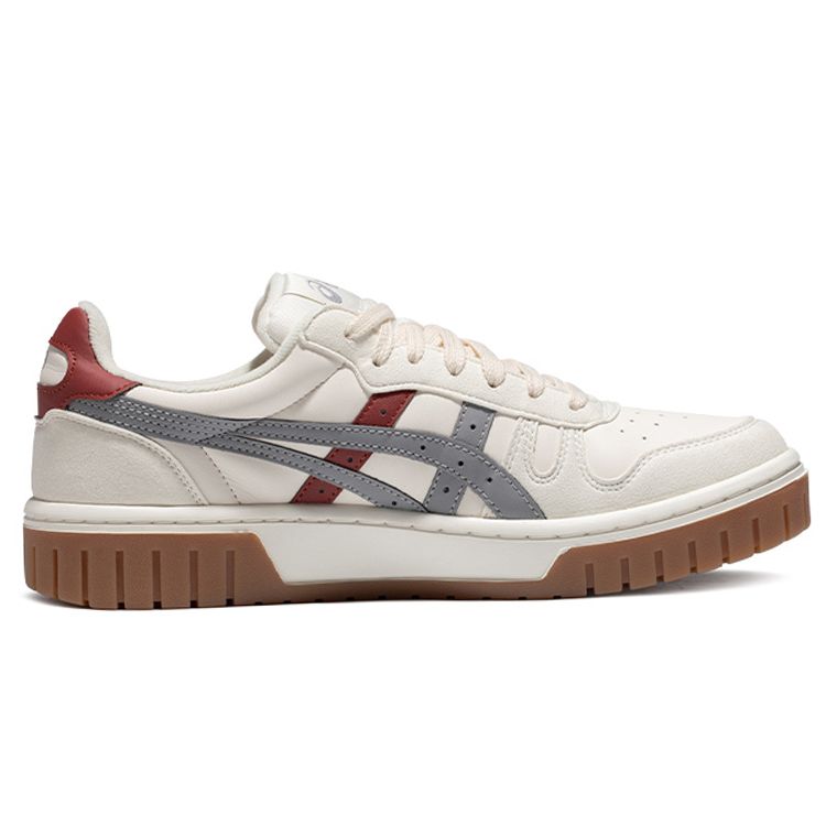 Asics Court Mz Synthetic Leather Low-Top Sneakers Unisex Sneakers Off-White Gray 1203A127-107