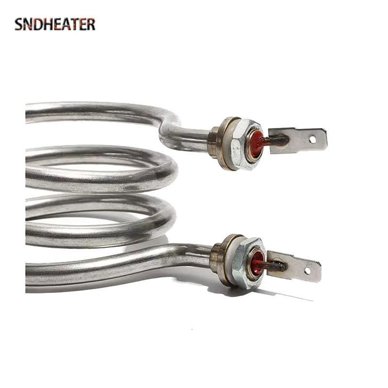 SNDHEATER Water Dispenser Horizontal Spiral Distilling Heater 220V 800W Electric Boiler Tank Heating Element 10MM 12MM Thread