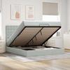 VidaXL Ottoman Bed Frame with Light Grey Mattress 200x200 Cm Velvet 3314486