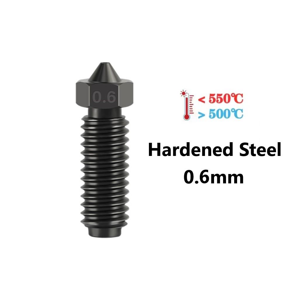 For Anycubic Kobra 3 Hotend Nozzle 0.2 0.4 0.6 0.8 1.0mm Hardened Steel Brass Nozzle For Anycubic Kobra 3 Combo Spare Parts