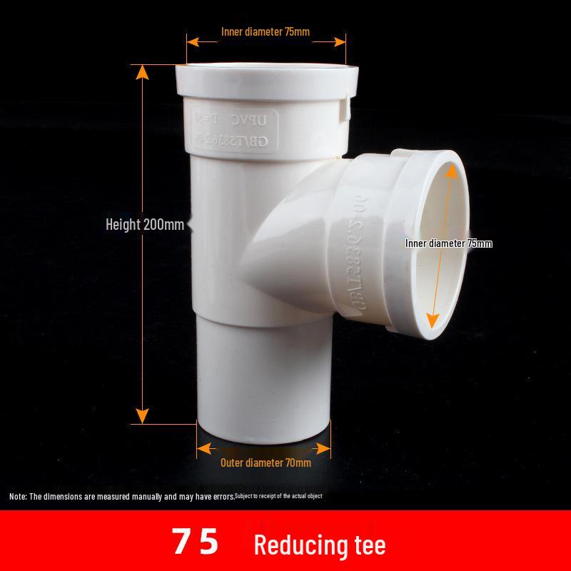 PVC Redukční T-kus s inspekčním otvorem a hrdlem/trnem