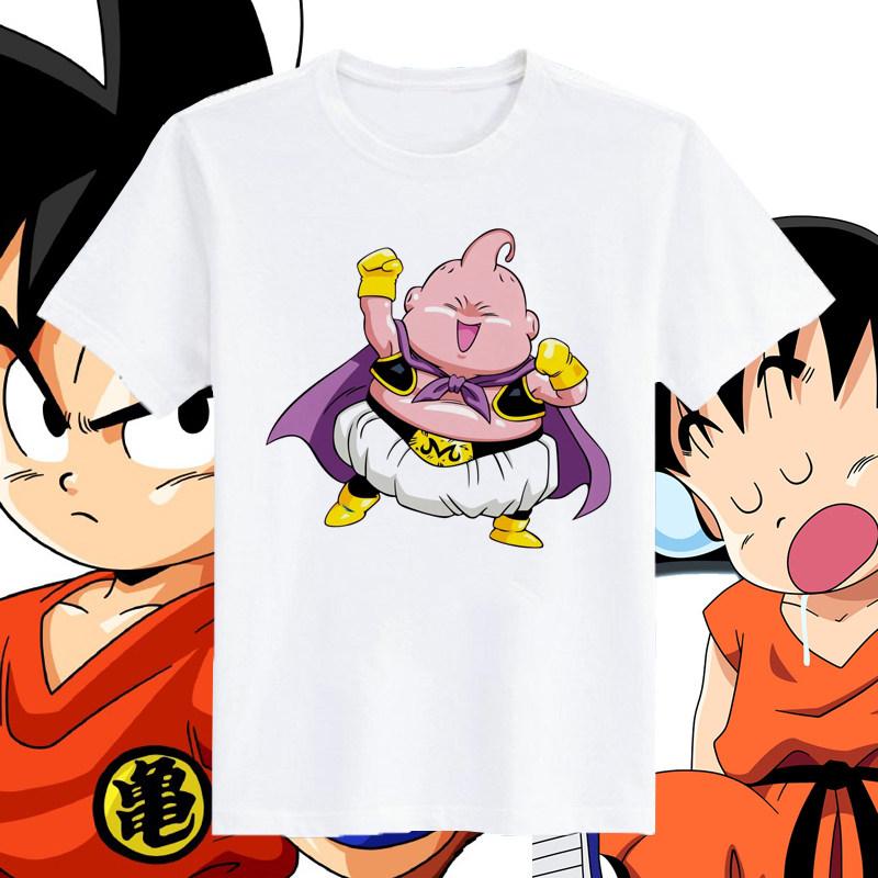 Summer 2026 Dragon Ball Theme Collection Trend Street 100 Cotton Printed Loose Tshirt for Unisex and Women Parents Tops