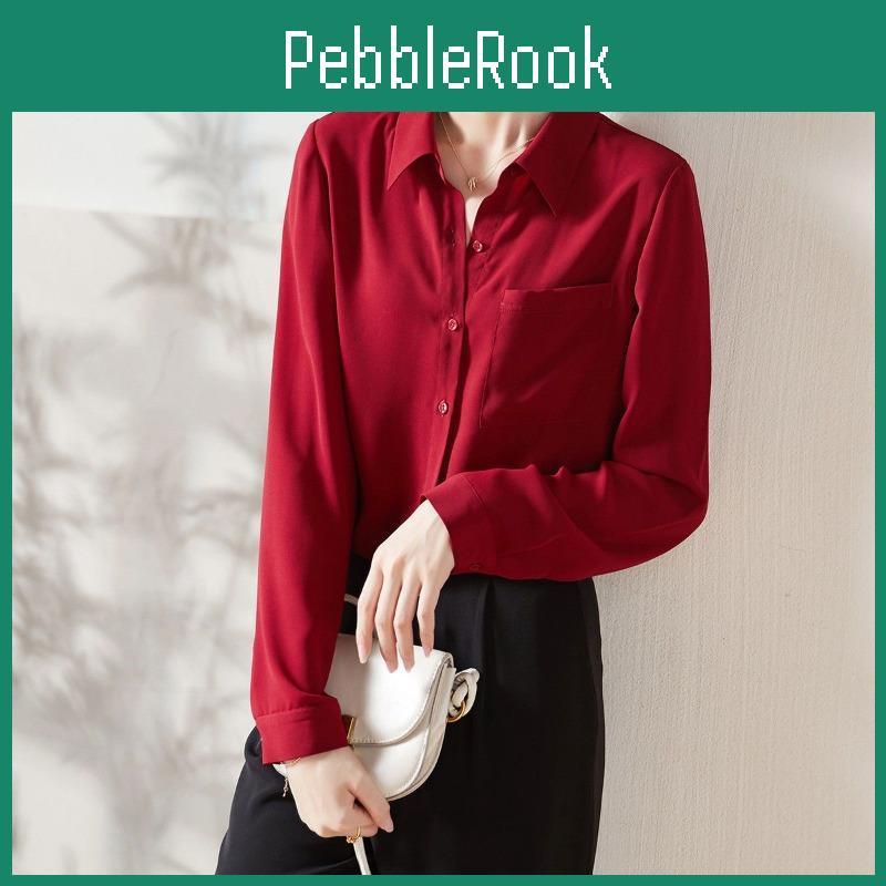 Loose Chiffon Shirt Long Sleeve For Women Elegant And Slimming Blouse