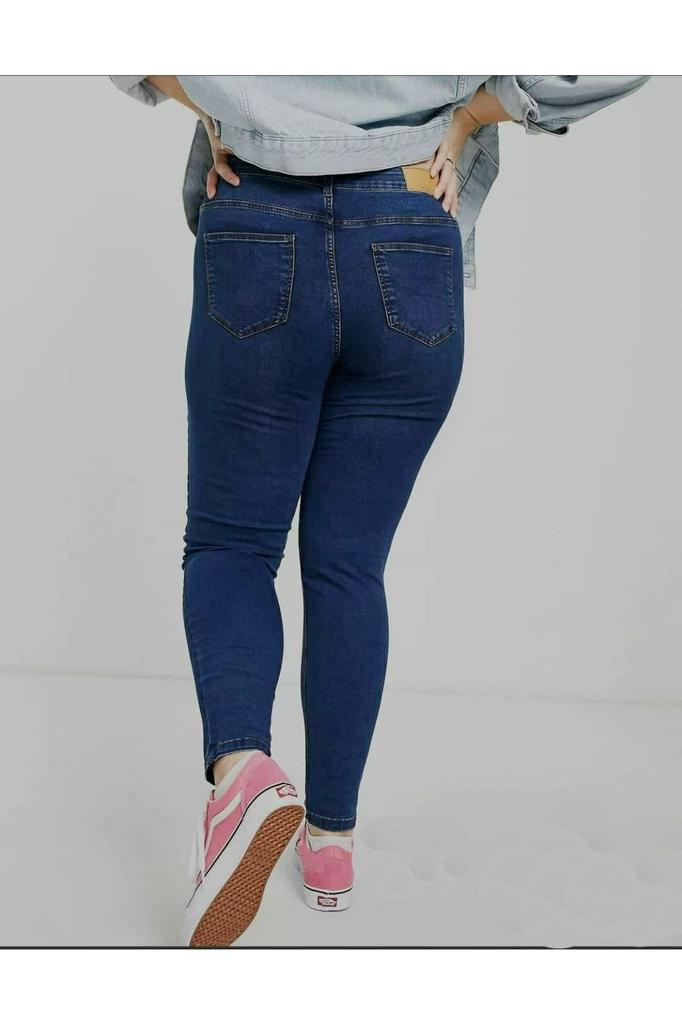 Women's Fashion Big Size jeans Black Plus Size Tight-fitting Jeans (Skinny)