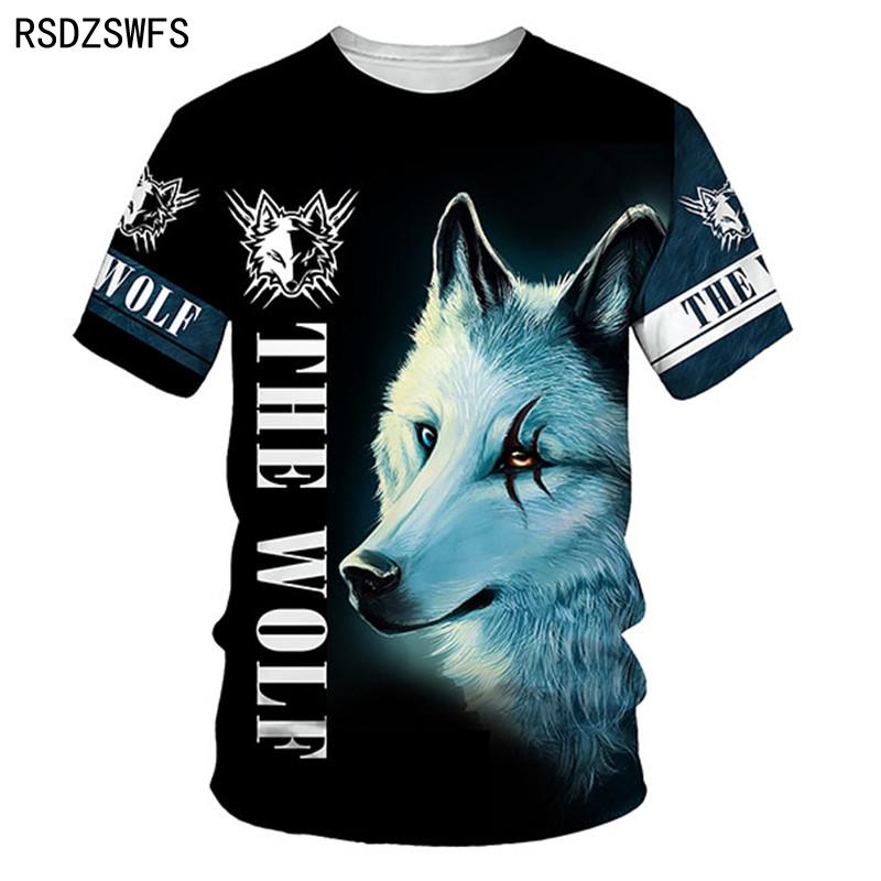 

Летняя модная футболка для мужчин в уличном стиле с круглым вырезом и коротким рукавом, топы, мужская одежда с животными, повседневная футболка с принтом волка в стиле Харадзюку с 3D-принтом 6XL