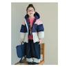 Tri Color Kids Hooded Short Down Jacket Warm Winter Outerwear For Boys And Girls