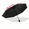 Happy Birthday My Melody Automatic Open/CloseUmbrella-CuteUmbrella with Cute Design, Portable 3-Fold Compact Umbrella for Men & Women, Valentine's Day