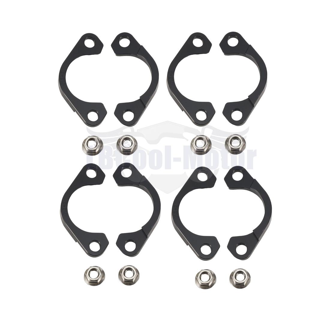 Exhaust Muffler Flange Split Clamps For Kawasaki ZG1000 Concours 1986-2006 ZX1100 GPZ1100 1986-2001 Gold Silver 18069-1122
