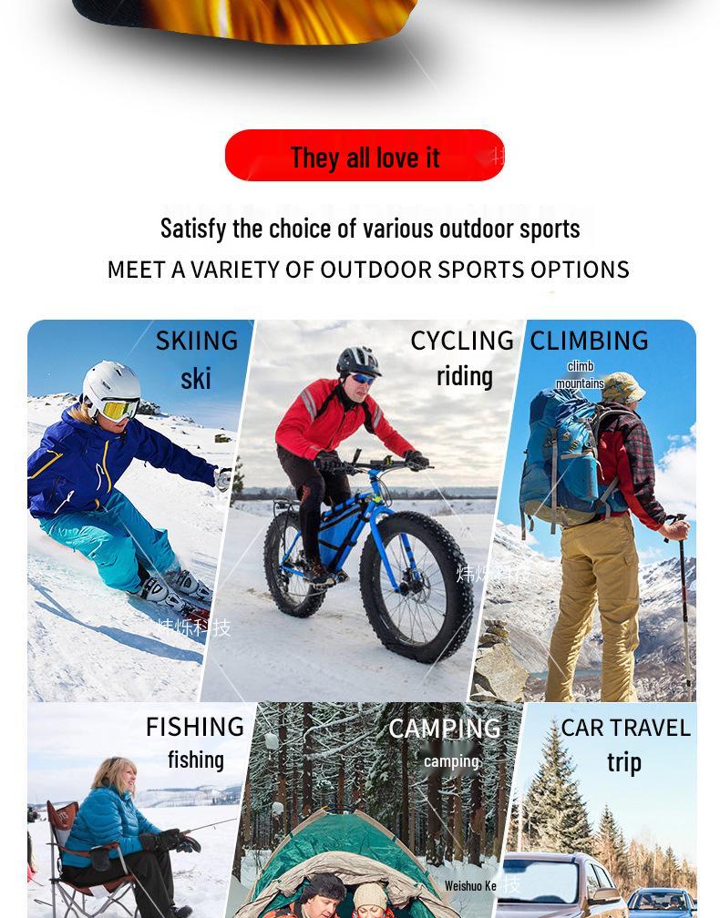 Exkluzivní zimní hřejivé ponožky pro muže a ženy - Teplé venkovní lyžování Sporty Odolné proti chladu