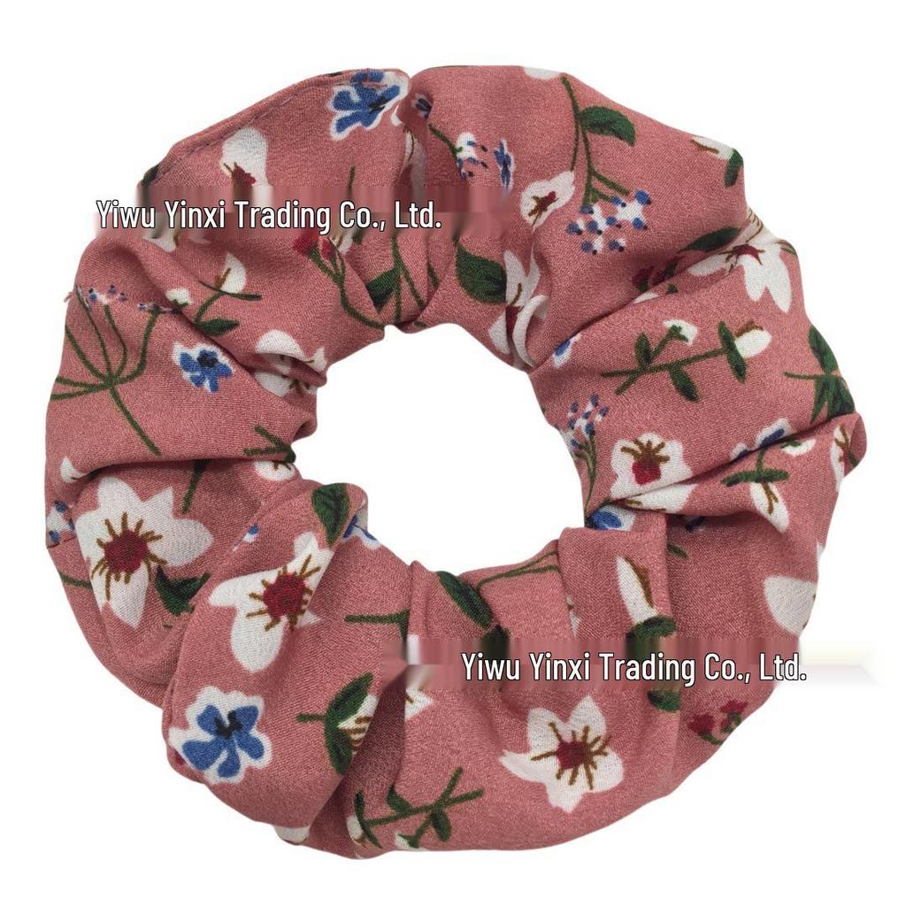 Vintage Blumen Chiffon Haargummis - Elegante Haaraccessoires & Kopfbedeckungen