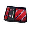 Men'S Business Tie Square Scarf Gift Box Striped Plain Suit Shirt Tie Black Gift Box Set