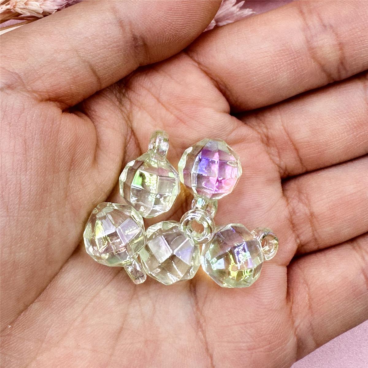 

Home Party Supplies DIY Transparent Pendant Round 12*17.5mm 5Pcs Beads Acrylic Beading Accessory Jewelry Accessories Colorful about 12*17.5mm зелёный