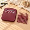 Knitting Tools Case 1 Set Crochet Hook Kit, 8 Sizes 2.5mm-6mm Yarn Portable Supplies with Storage , Soft TPR Handle Needle & Scissors