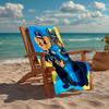 Ultra-Soft Beach Towel with Sheriff Labrador Theme,Ideal for Pool - Camping, Diving - Perfect Travel Essential, Vibrant Beach Towel.