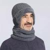 Fleece Scarf and Hat Set Soft Knitted Scarf Balaclava Hat Hooded Thermal Cap  Keep Warm