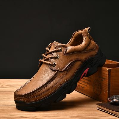 Mode Frühling Herbst Herren Slipper Herren Bequeme Lederschuhe Rutschfeste Herrenschuhe Leichtgewichtige Herren Laufschuhe Outdoor Herren Freizeitschuh