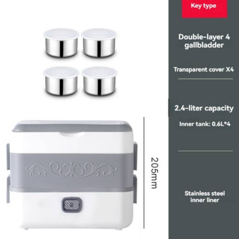 Electric Heated Lunch Box With Removable Inner Pot For Office Use