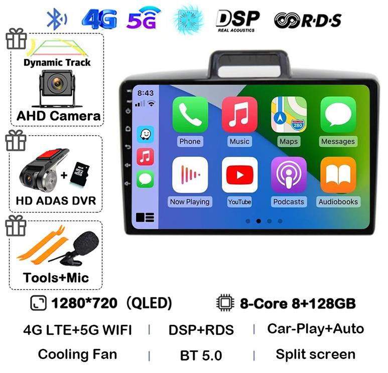 Android 14 Carplay Auto Car Radio For Toyota Corolla Axio 2 Fielder 3 E160 2012-2021 Navigation GPS Multimedia Player 360 Camera