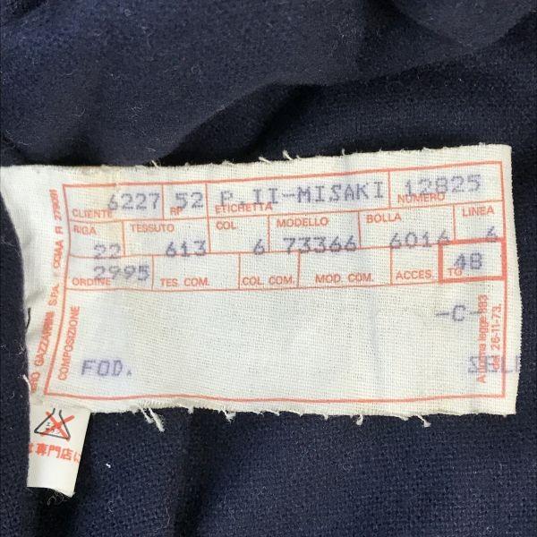 Made in Italy Vintage Boa Collar Leather Riders Jacket Men’s L Black(USED)