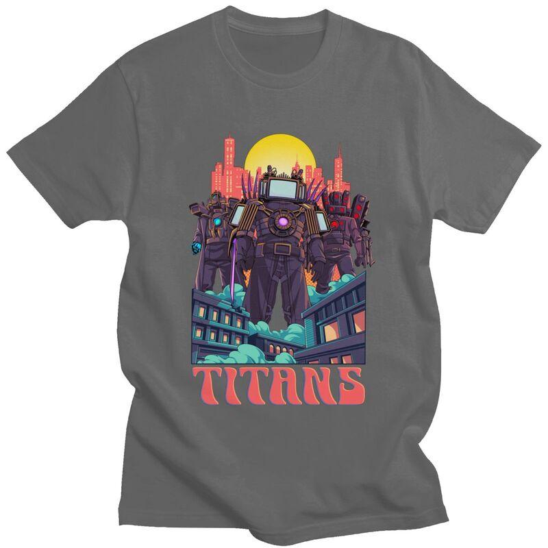 Custom Hot Game Titan Speakerman Skibidi Toilet T Shirts for Men Pure Cotton Tees Tshirts Fashion Tshirt Clothing