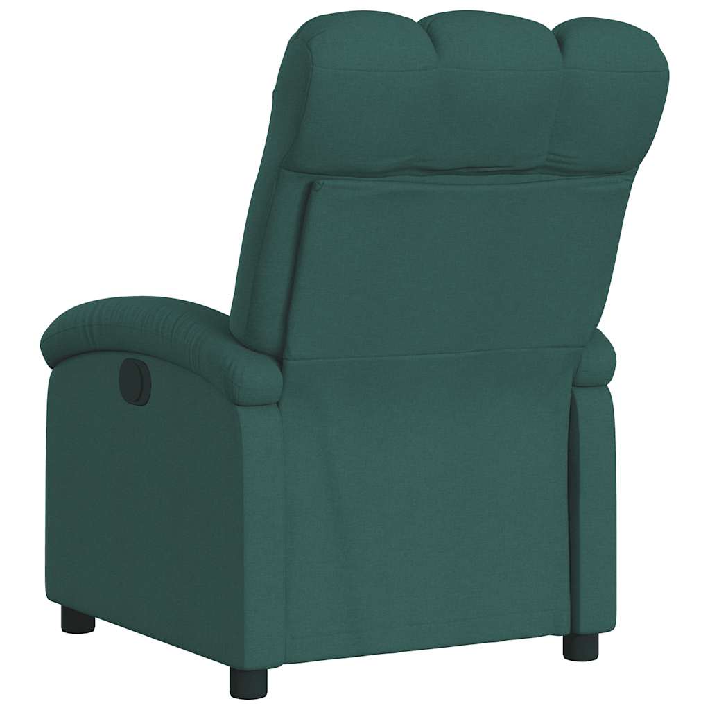 Recliner Chair Dark Green Fabric
