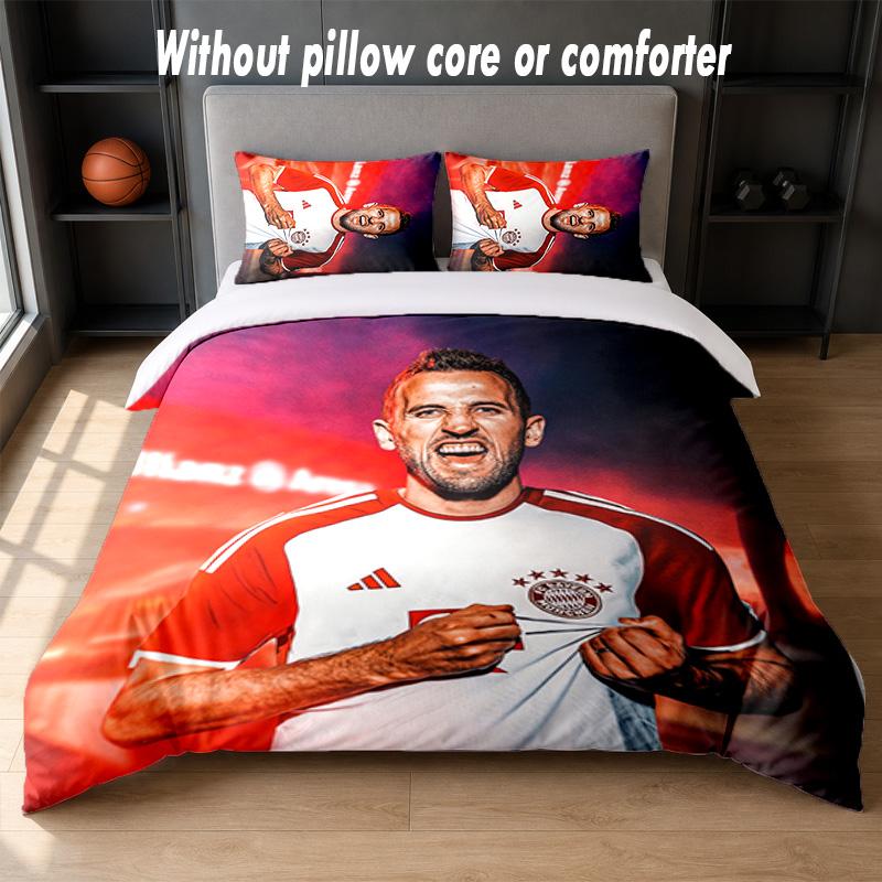 Harry Kane Design Bed Bedding Set 1 Duvet Cover + 2 Pillowcases Soft Breathable Household Bed Linens