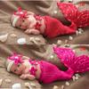 3pcs/Set Creative Baby Mermaid Costume Set Handmade Infant Knitted Costume Party Decoration