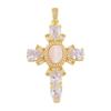Personalized European & American Cross-Border Copper Zircon Cross Necklace & Earrings Set