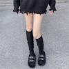 1 Paar Vier-Jahreszeiten-Stapel-Socken Damen Unifarben Stapelbare Socken Beinbekleidung Atmungsaktiv Langer Stil Kniehohe Socken