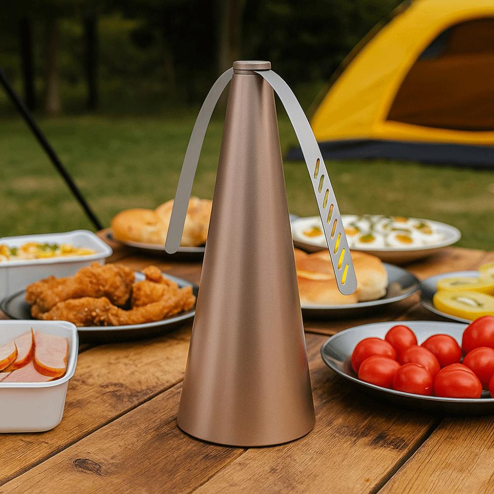 

360° Rotation Electric Flycatcher Fan-type Quiet Operation Automatic Fly Trap Battery Powered Food Protector Home