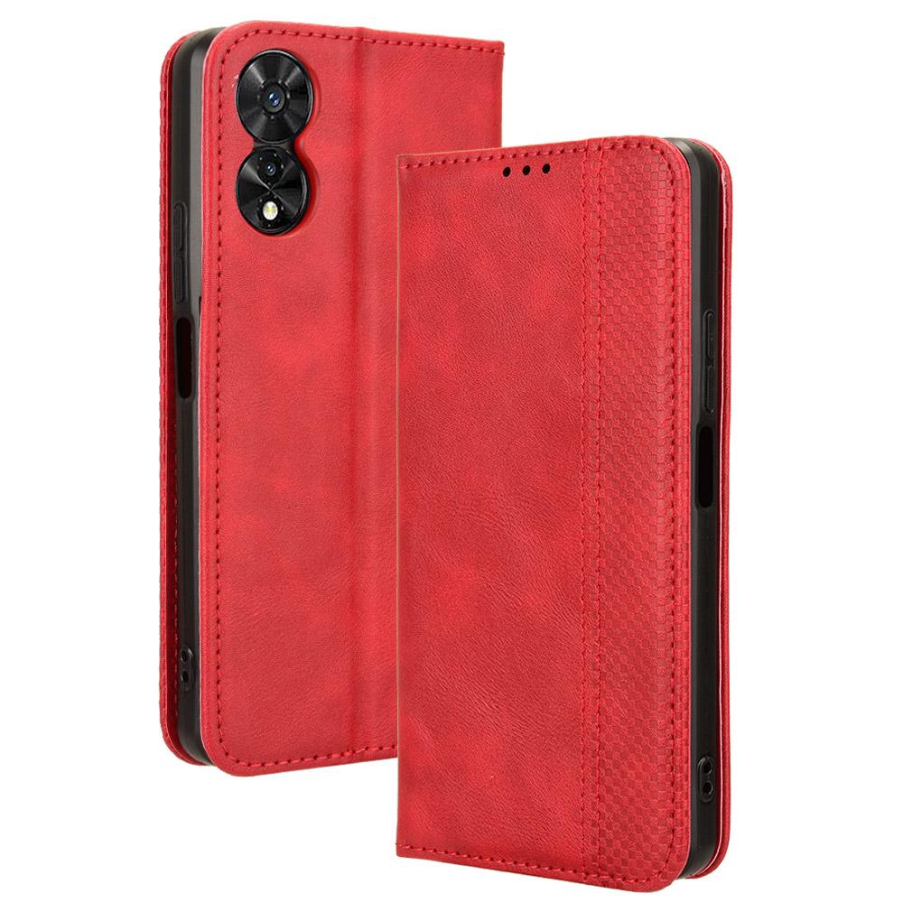 For TCL 505 T509K T5094 Case Retro Leather Magnetic Closure Flip Phone Cover