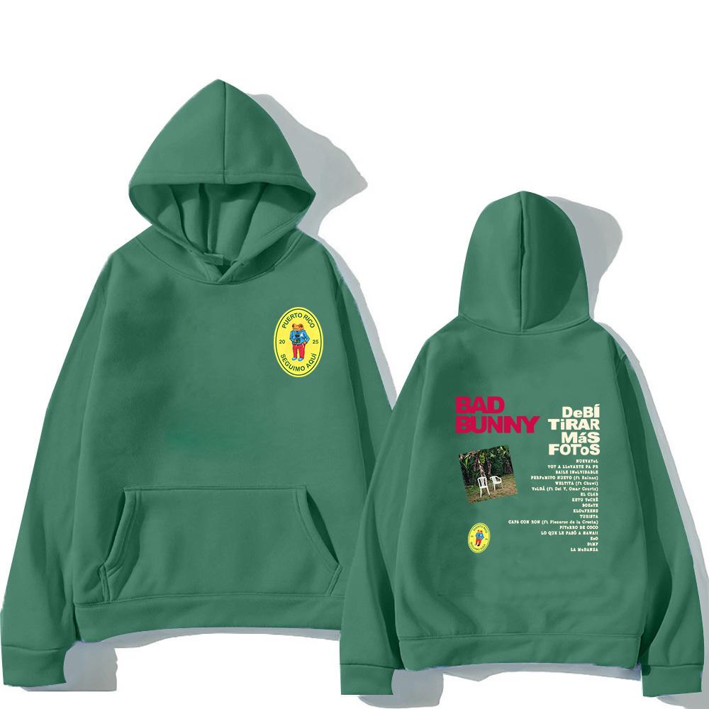BAD BUNNY 2025 Album Debí Tirar Más Fotos Hoodie Herren/Damen Hoodies Harajuku Ästhetik Winterkleidung Fleece Pullover Sweatshirt