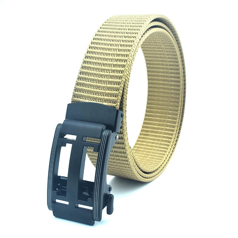 Men's Nylon Belt with Breathable Fabric and Automatic Buckle - Ideal as a Gift or Trouser Accessory
