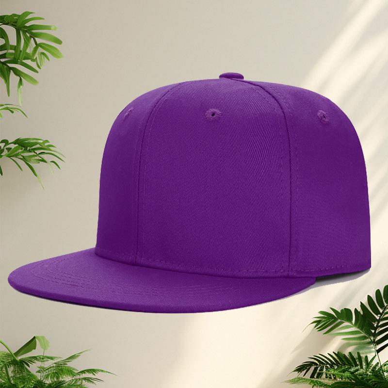 

Cotton flat edge hat embroidery hip hop flat brim hat custom hip hop hat men s and women s fashion trends Adjustable фиолетовый