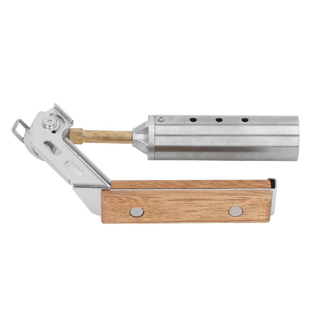 Flamethrower Foldable High Power Outdoor Torch Portable Wooden Handle Houseables Torch for Picnic Cooking
