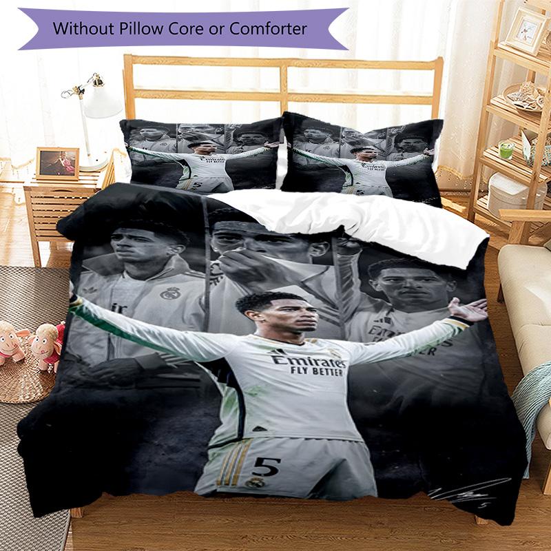 3pcs Bellingham5 Design Cover Set - HD Printed Bedding with 1 Cover and 2 Pillowcases - Perfect for Home and Dorm Decor