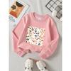 European sizes Kids' round-neck hoodie - Floral Fruit Lemon Berry Leaves Pattern , Sportswear And Casual Wear, Soft And Comfortable
