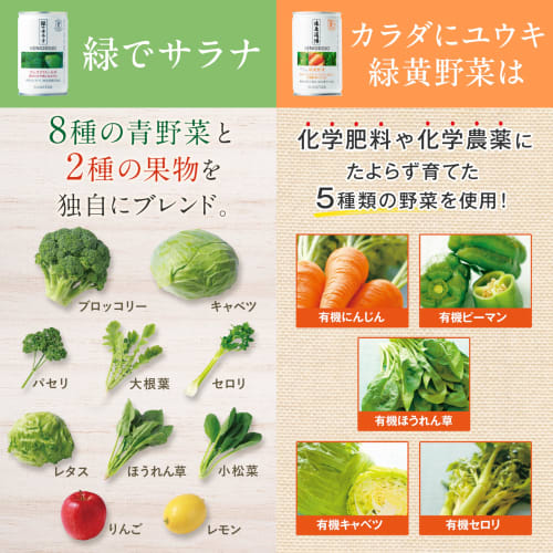 Sunstar Cholesterol & High Blood Pressure Control Set (10 cans of Midori de Sarana and 10 cans of Karada ni Yuuki Green and Yellow Vegetables) Vegetab