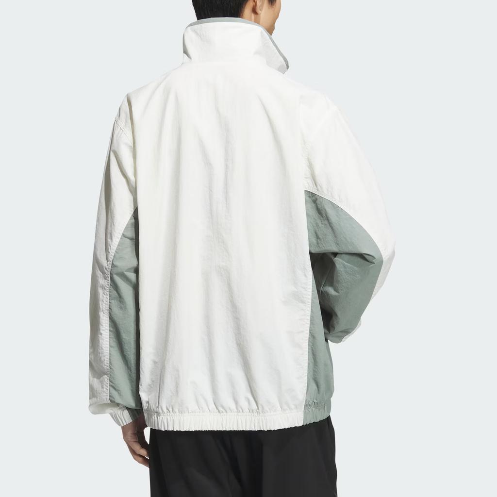 Adidas Vevd Logo Fargeblokk Sport Fritid Langermet Jakke Herrejakker Han-Jade-Hvit KC3922