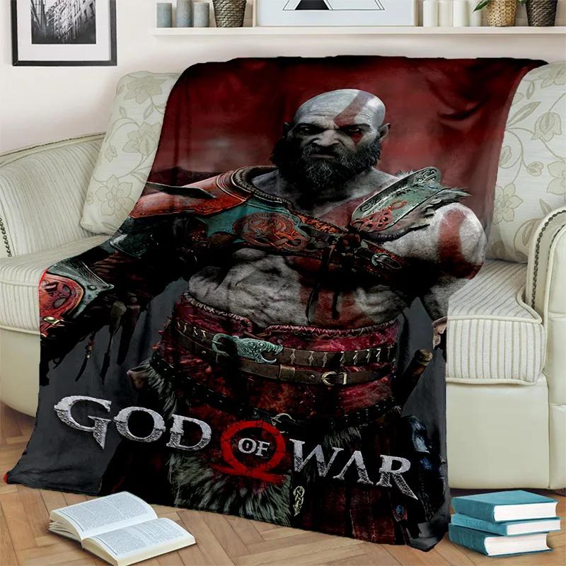 3D hry God of War Hry Kratos HD deka, měkká deka pro domácí ložnici Pohovka Pohovka Piknik Cestovní přikrývka do kanceláře pro děti