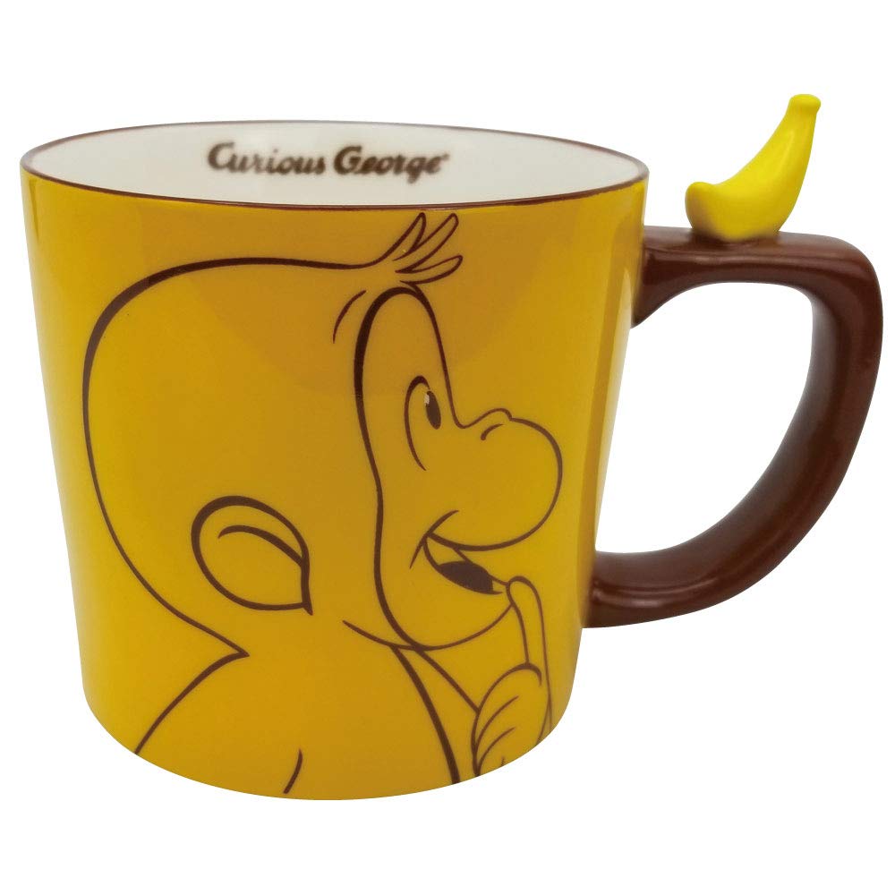 

SunArt Curious George Figure Mug, 270ml, Banana, SAN3339-2